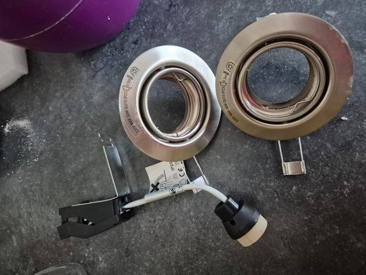 Inbouw rvs led spots incl dimmer verstelbaar, Huis en Inrichting, Lampen | Spots, Gebruikt, Metaal of Aluminium, Led, Inbouw, Ophalen of Verzenden