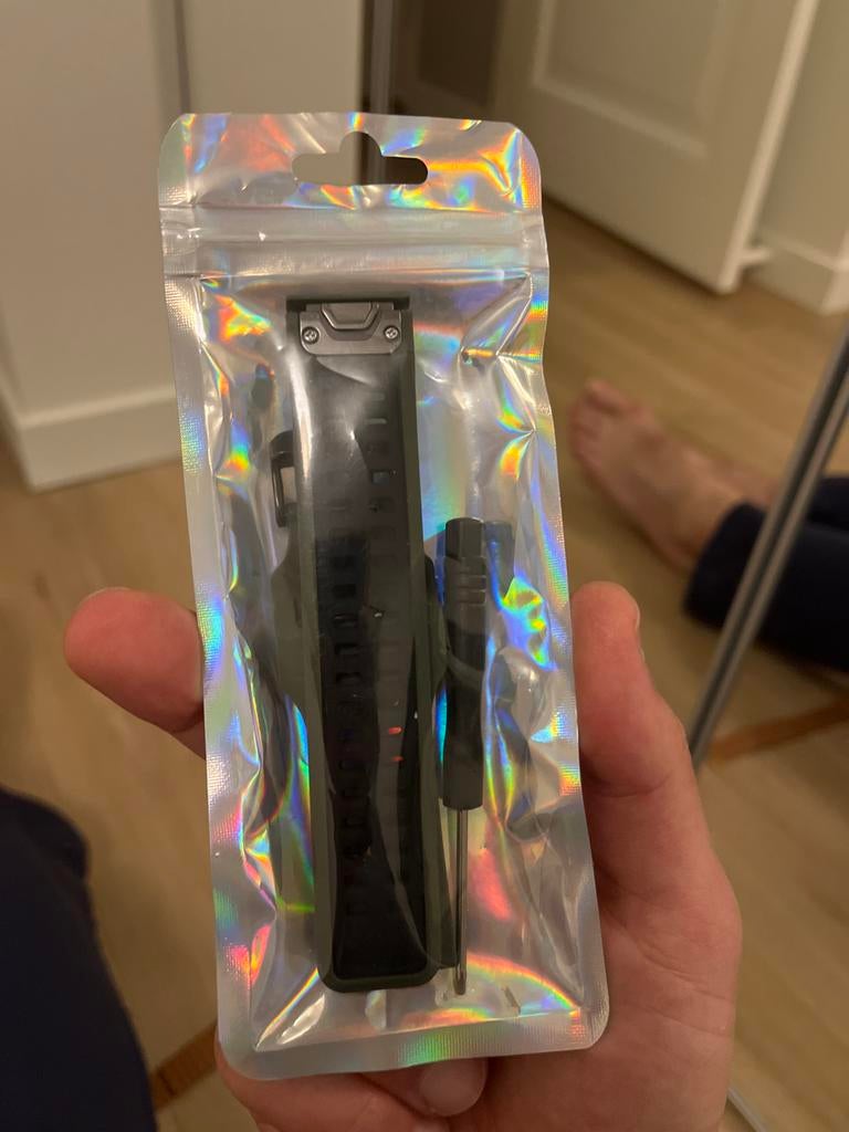 Garmin 22mm Horlogeband - Donkergroen - Nieuw, Ophalen of Verzenden, Nieuw, Groen