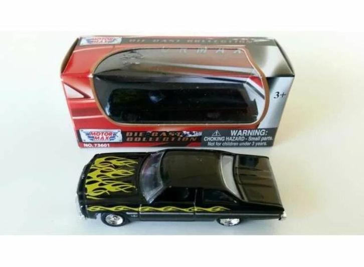 1976 Chevrolet Caprice, black with yellow flames, Hobby en Vrije tijd, Modelauto's | Overige schalen, Nieuw, Auto, Ophalen of Verzenden