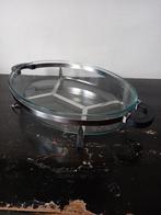 Vintage grote Bodum/Pyrex ovenschaal en metalen houder, Ophalen of Verzenden, Gebruikt, Overige materialen, Overige typen