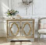 Clayre & Eef Dressoir Beige Grijs, hout 120x38x91 cm, Huis en Inrichting, Met deur(en), 100 tot 150 cm, Nieuw, Ophalen of Verzenden