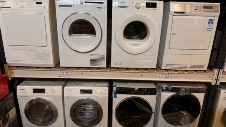 Ruime keuze A-merk wasmachines & (warmtepomp)drogers!, Witgoed en Apparatuur, Wasdrogers, Nieuw, Condens, Voorlader, 6 tot 8 kg