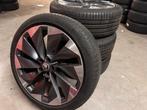 Skoda velgen met band 4 stuks R18 Inch 225/55 Zomer Pirelli, Ophalen, Gebruikt, Banden en Velgen, 21 inch