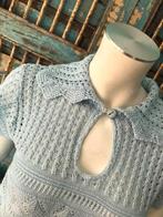 Lichtblauw gehaakt truitje Boho Ibiza maat S, Verzenden, Zo goed als nieuw, Maat 38/40 (M), Blauw
