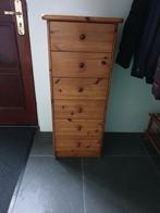 Grenen houten ladenkastje, 6 lades, Huis en Inrichting, Kasten | Ladekasten, 5 laden of meer, Ophalen, Gebruikt, 25 tot 50 cm