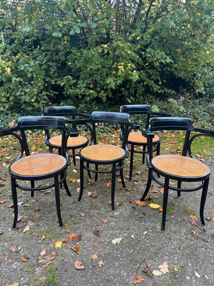 3 eetkamerstoelen (vintage/thonet stijl/cafe), Huis en Inrichting, Stoelen, Zo goed als nieuw, Vijf, Zes of meer stoelen, Bruin