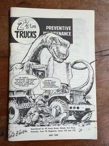 Vietnam voorschrift GMC 2 1/2 ton truck WO2 1969 KTR cartoon beschikbaar voor biedingen
