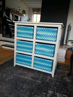 Wit kastje met mandjes, Huis en Inrichting, Kasten | Dressoirs, Ophalen, Met plank(en), Gebruikt, 50 tot 100 cm