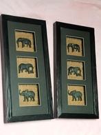 Twee 3D schilderijen met olifanten, Ophalen, Minder dan 50 cm, Gebruikt, Minder dan 50 cm