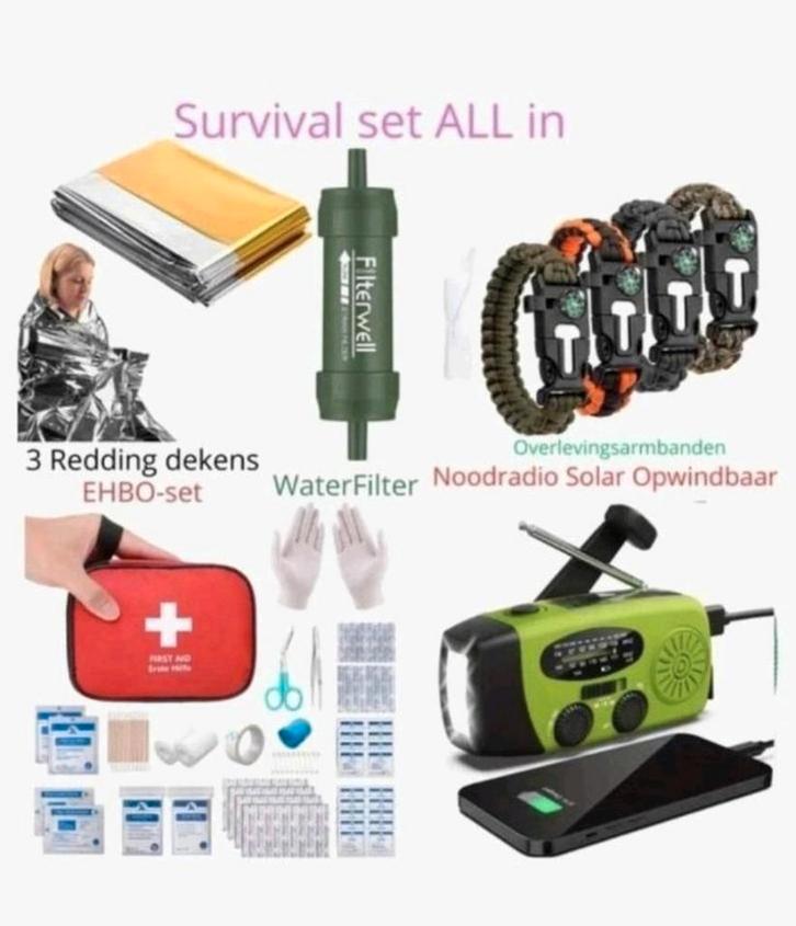 Compleet Noodpakket - Survival Set ALL in, Caravans en Kamperen, Kampeeraccessoires, Nieuw, Ophalen of Verzenden