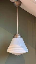 Vintage lamp hanglamp pendellamp schoollamp Gispen Giso, Gebruikt, 50 tot 75 cm, Ophalen of Verzenden, Glas