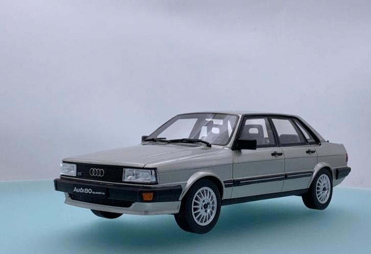 1:18 Audi 80 (B2) Quattro uit 1983 Grijs Ottomobile, Hobby en Vrije tijd, Modelauto's | 1:18, Nieuw, Auto, OttOMobile, Ophalen of Verzenden