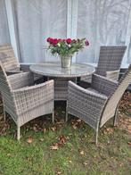 Tuinset met 4 stoelen, Tuin en Terras, Tuinsets en Loungesets, Ophalen of Verzenden, Gebruikt
