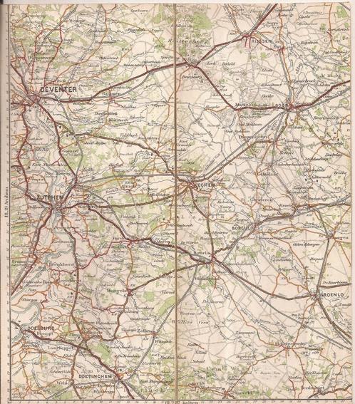 Kaart Zutphen Atlas ANWB Blad 20. 1916, Antiek en Kunst, Kunst | Etsen en Gravures, Ophalen of Verzenden