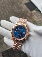 Rolex blue dial datejust, Sieraden, Tassen en Uiterlijk, Horloges | Dames, Staal, Ophalen of Verzenden, Zo goed als nieuw, Rolex