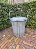Metalen vuilnisbak met deksel, 75 tot 150 liter, Ophalen, Gebruikt, Metaal