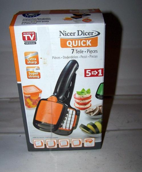 Genius Nicer Dicer Quick 5-in-1 snijmachine zwart/oranje. Nw, Huis en Inrichting, Keuken | Keukenbenodigdheden, Nieuw, Ophalen of Verzenden