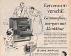 Retro reclame 1954 Philips grammofoon platenspeler FX614A, Verzenden, Overige typen