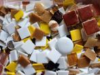 Mozaïek steentjes geel bruin beige wit luxe mix 1 kilo hobby, Ophalen of Verzenden, Nieuw, Materiaal