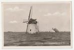 Ellemeet molen onder water watersnood 1953 ansichtkaart, Verzamelen, Verzenden, 1940 tot 1960, Gelopen, Zeeland