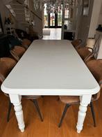 Witte eettafel met sierlijke poten 2.20x1.00x0.80, Ophalen, 200 cm of meer, 50 tot 100 cm, Zo goed als nieuw