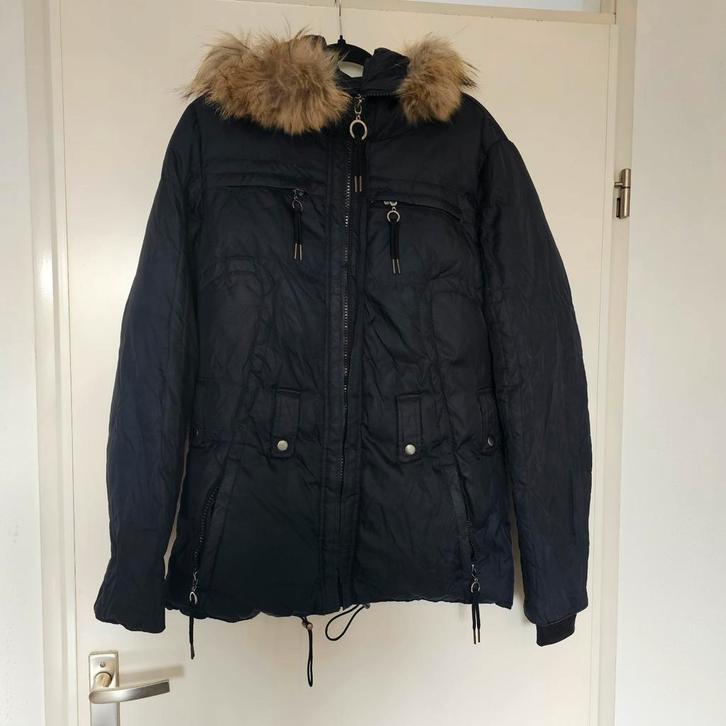Dames winrerjas Airforce Maat L - Donkerblauw, Kleding | Dames, Jassen | Winter, Zo goed als nieuw, Maat 42/44 (L), Blauw, Ophalen of Verzenden