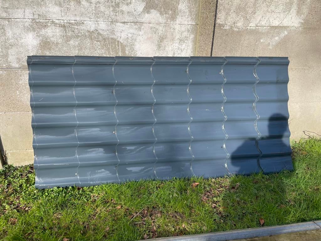 Metalen Dakplaten 2,5m antraciet, Zwart, Zo goed als nieuw, 15 m² of meer, Metaal