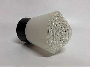 Plafondlamp wit en helder glas vintage jaren 60 met bakeliet beschikbaar voor biedingen
