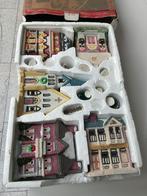 Zoldervondst vintage kerstdorp kerst huizen in doos, Diversen, Kerst, Ophalen, Gebruikt