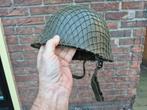 Legerhelm met net, Verzamelen, Militaria | Algemeen, Ophalen of Verzenden, Overige soorten, Amerika, Helm of Baret