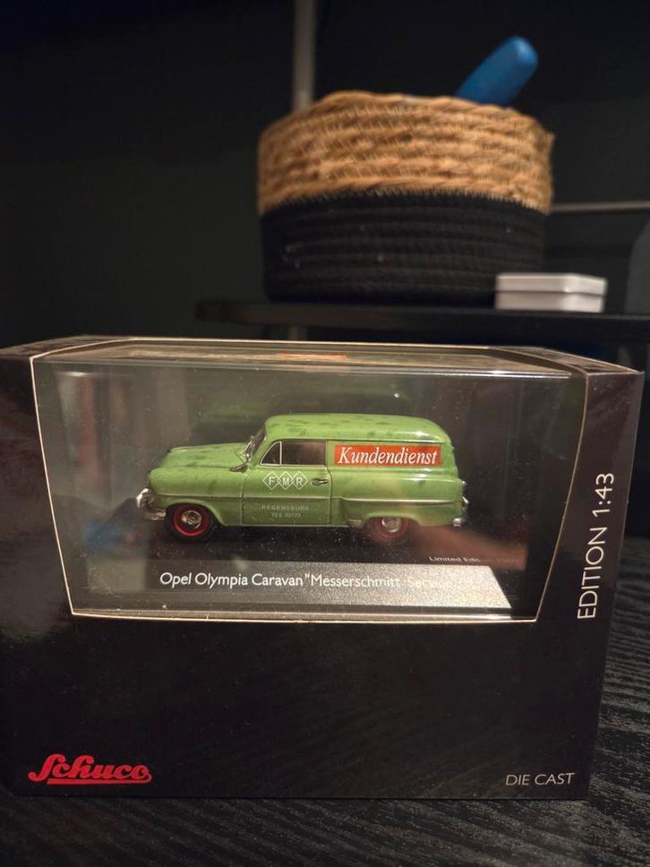 Opel Olympia Caravan met Messerschmitt 1:43, Hobby en Vrije tijd, Modelauto's | 1:43, Nieuw, Auto, Schuco, Ophalen of Verzenden