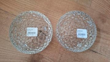 Iittala Ultima Thule Schaal (2x) en waxinelichthouder beschikbaar voor biedingen