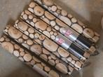 Behang,hout motief,taupe, Ophalen of Verzenden