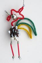 Oude Kerstbal Grote Haan dennenappel, chenille, gablonzer, Diversen, Kerst, Ophalen of Verzenden