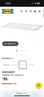 Ikea KOMPLEMENT Glasplaat, wit, 100x58 cm, Huis en Inrichting, Kasten | Kledingkasten, Zo goed als nieuw, Minder dan 100 cm, 25 tot 50 cm