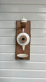 Vogelhuisje theepot en schotel naturel, Tuin en Terras, Vogelhuisjes en Vogelbaden, Ophalen, Gebruikt