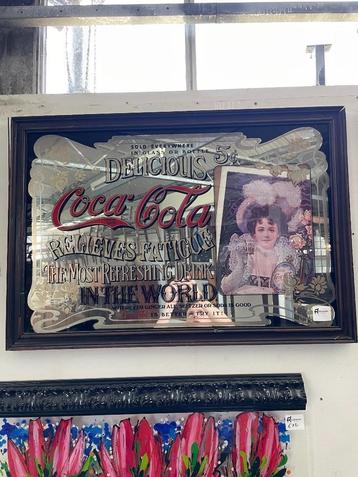 Vintage coca cola spiegel decoratie antiek cafe restaurant beschikbaar voor biedingen