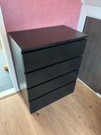 2 stuks IKEA MALM ladekasten zwart, Huis en Inrichting, Kasten | Ladekasten, Ophalen, 100 tot 150 cm, 50 tot 100 cm, Zo goed als nieuw