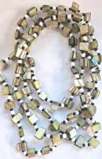 Ketting met kralen en schelpjes., Ophalen of Verzenden, Zo goed als nieuw, Groen, Steen of Mineraal