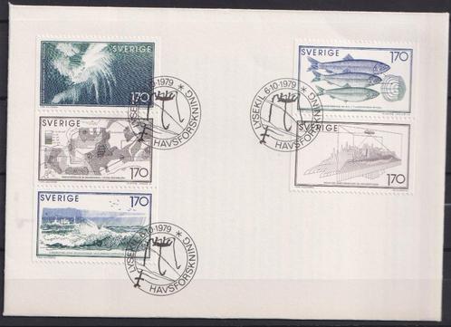Zweden 1979 FDC Diverse schilderijen vissen natuur, Postzegels en Munten, Postzegels | Eerstedagenveloppen, Onbeschreven, Europa