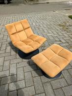 Dutchbone Bar fauteuil, compleet met hocker, Huis en Inrichting, Fauteuils, Ophalen, Gebruikt, Stof