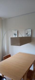 Booglamp, Vigaro Roy kap: jute, grijs/zilver,35x108x25cm, Ophalen