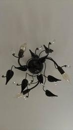 2xbronskleurige plafonniere + reservelampjes, Ophalen of Verzenden, Zo goed als nieuw, Glas