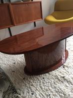 Vintage palissander salontafel, 50 tot 100 cm, Ophalen of Verzenden, Zo goed als nieuw, Ovaal