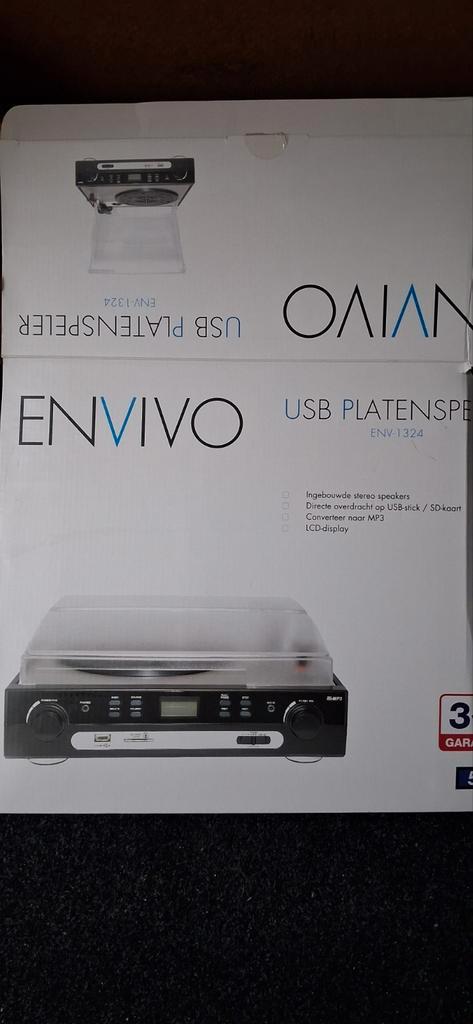 Envivo USB Platenspeler - Naald Vervangen, Audio, Tv en Foto, Platenspelers, Gebruikt, Platenspeler, USB-aansluiting, Ophalen