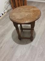 Houten Bijzettafel - Rond, Huis en Inrichting, Tafels | Bijzettafels, Minder dan 55 cm, Gebruikt, Klassiek, Rond