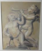 Jacob de Wit '' Grissaille  Putties"" 23cm x 30 cm olieverf, Antiek en Kunst, Kunst | Schilderijen | Klassiek, Verzenden