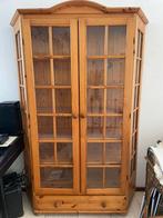Grenen vitrine kast L: 194 cm Diepte: 36 cm. Ophalen, Huis en Inrichting, Kasten | Vitrinekasten, Zo goed als nieuw, 150 tot 200 cm