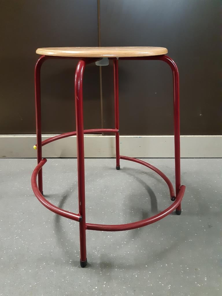 Schoolkruk Werkkruk Tablet partij, Huis en Inrichting, Krukjes, Gebruikt, Staal, Ophalen