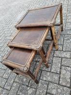 manou-set rotan jaren 70 bohemiam style, Ophalen, Zo goed als nieuw, 75 cm of meer, Rechthoekig